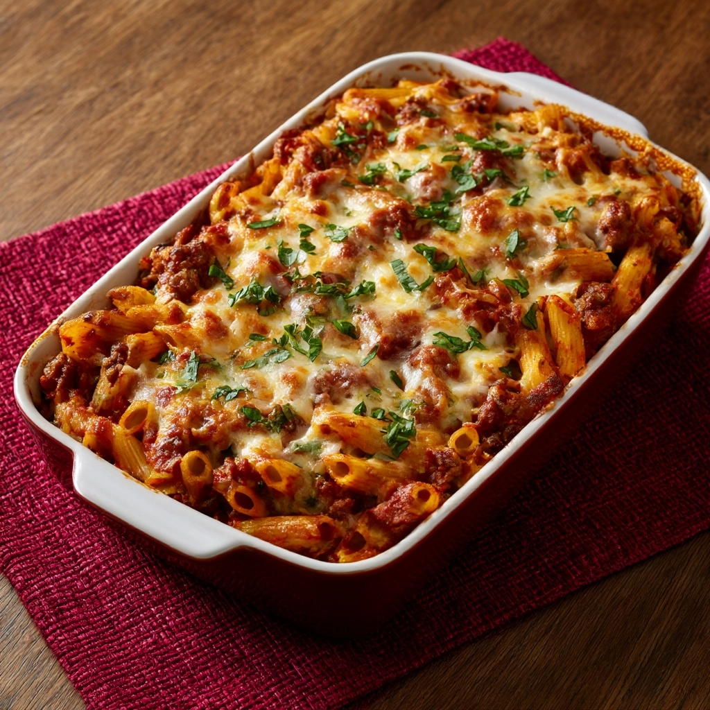 Cheesy Beef and Pasta Casserole Recipe