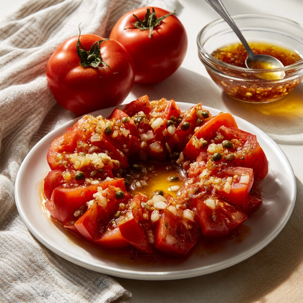 Shallot Mustard Tomato Salad Recipe