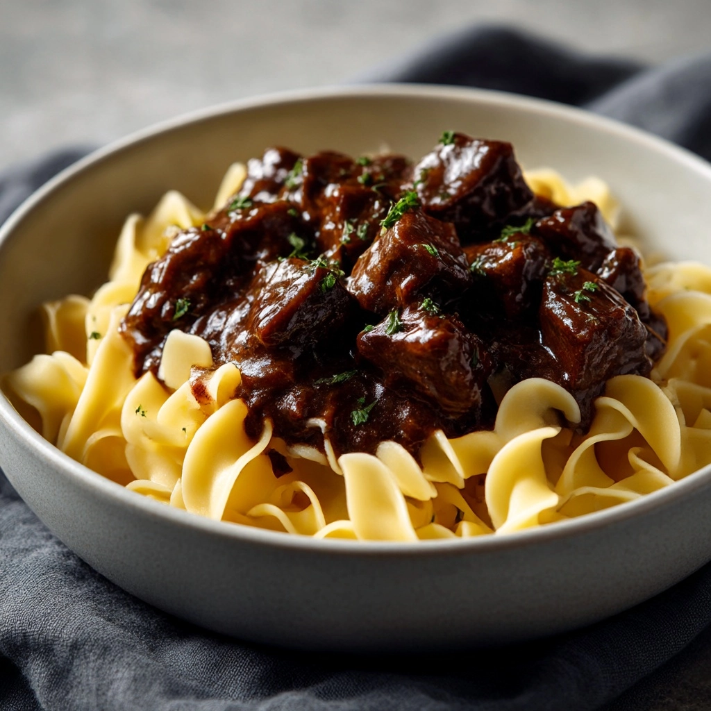 Beef Stroganoff with Egg Noodles Recipe - Recipe Image