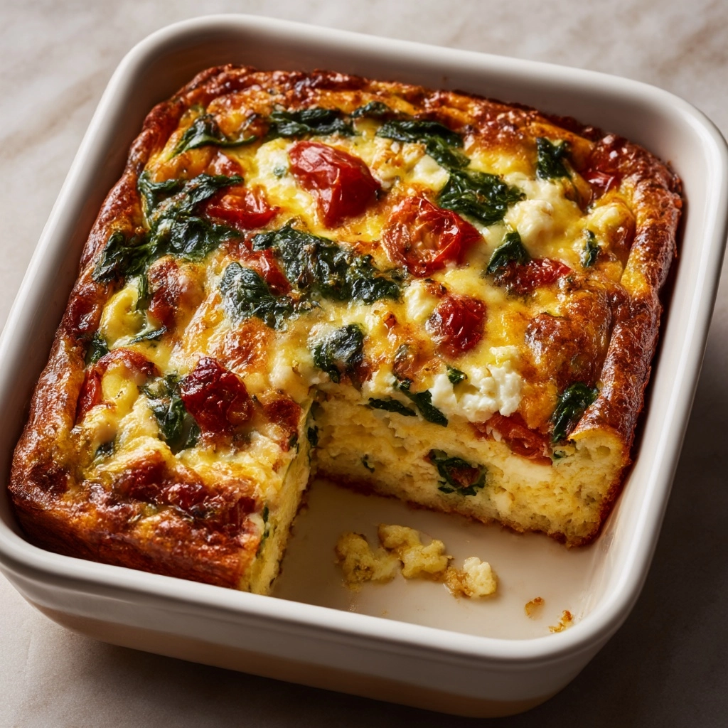 Tuscan Cottage Cheese Egg Bake Recipe - Recipe Image