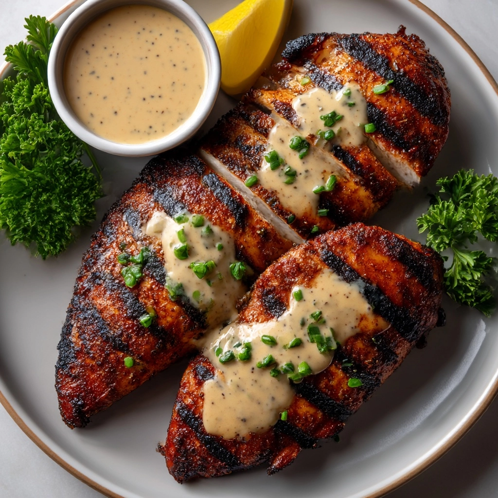 Cajun Grilled Chicken with Alabama White Sauce Recipe - Recipe Image