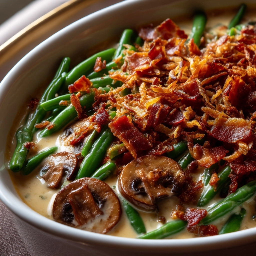 Creamy Bacon Green Beans Recipe - Recipe Image