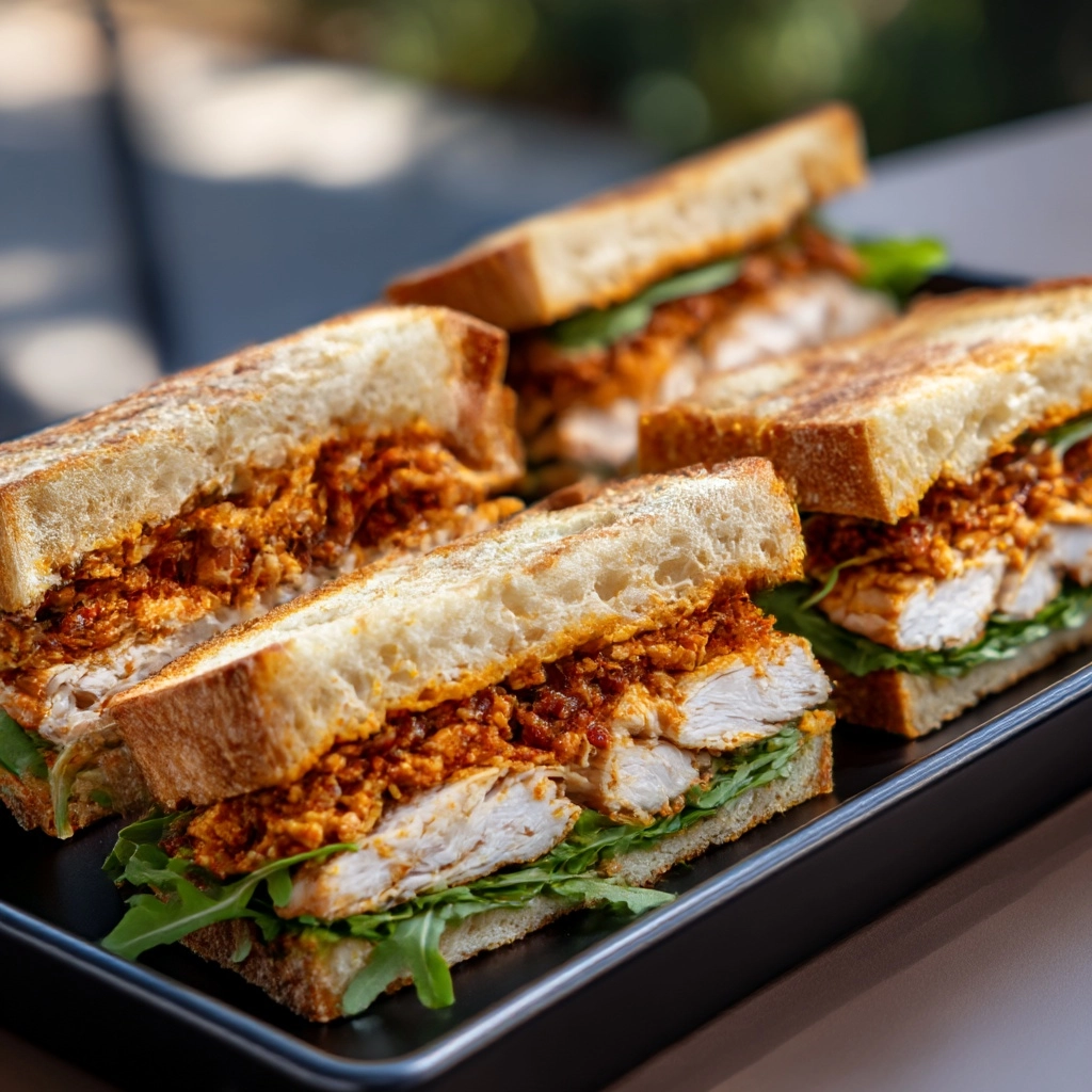 Crunchy Chicken Romesco Sandwich Recipe - Recipe Image