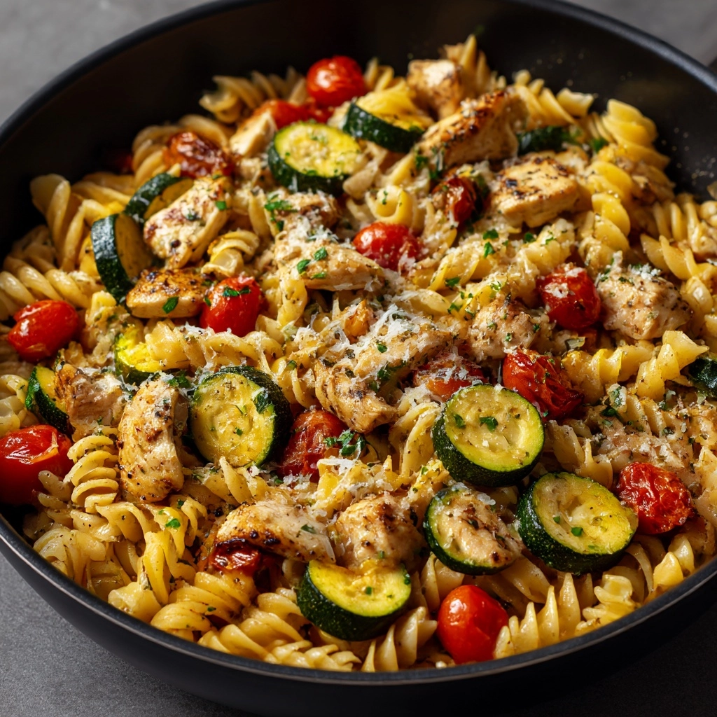 Chicken Zucchini Pasta Skillet Recipe - Recipe Image