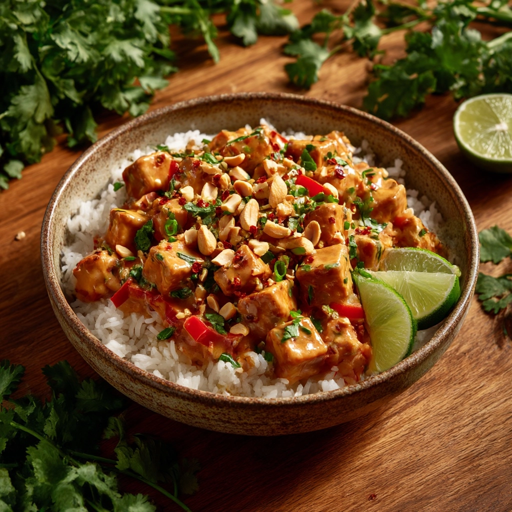 Spicy Thai Peanut Chicken Recipe - Recipe Image