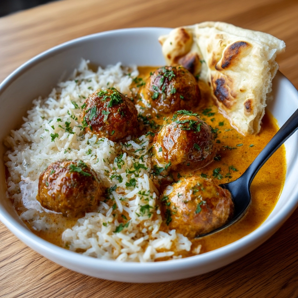 Butter Chicken Meatballs Recipe - Recipe Image