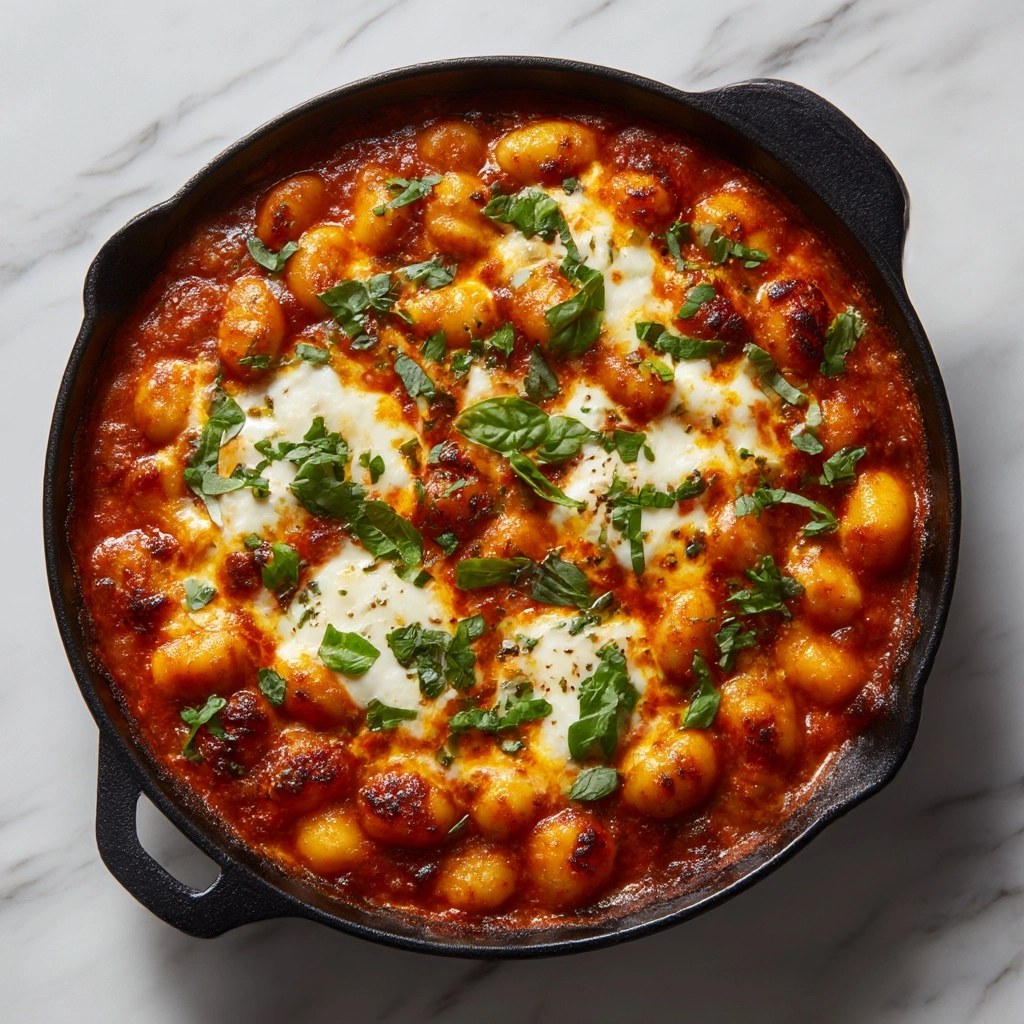 Three Cheese Baked Gnocchi with Spinach Recipe