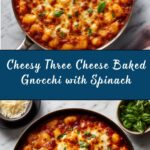 Three Cheese Baked Gnocchi with Spinach Recipe