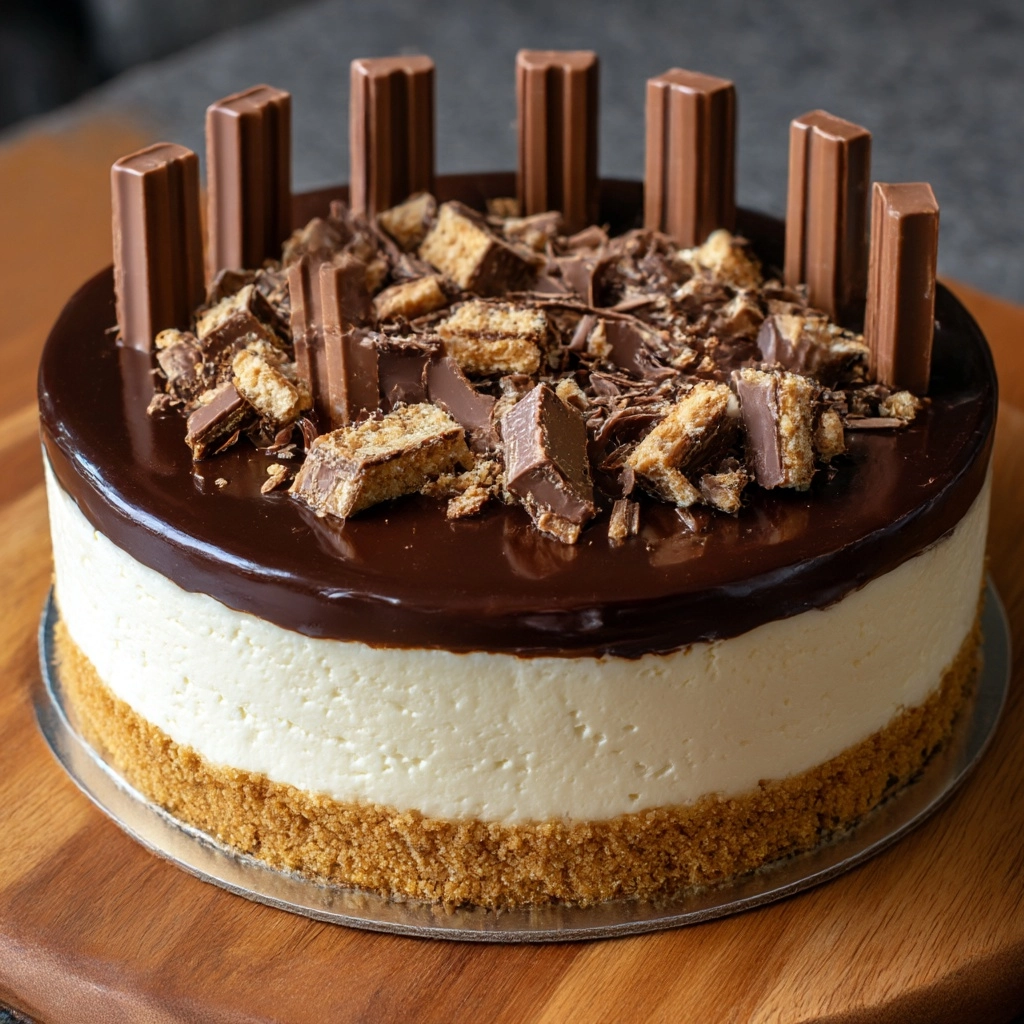 KitKat Cheesecake Recipe - Recipe Image