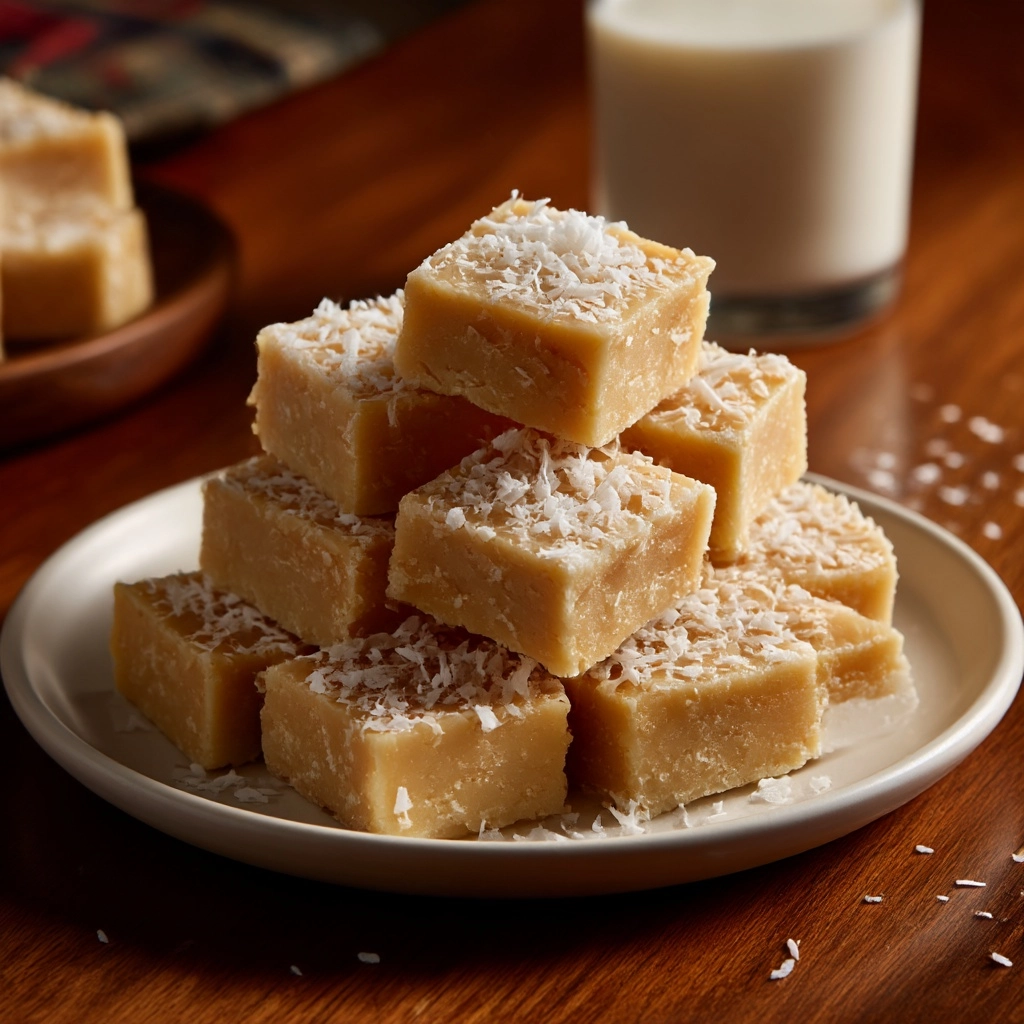 Grandma Inga’s White Coconut Fudge Recipe - Recipe Image