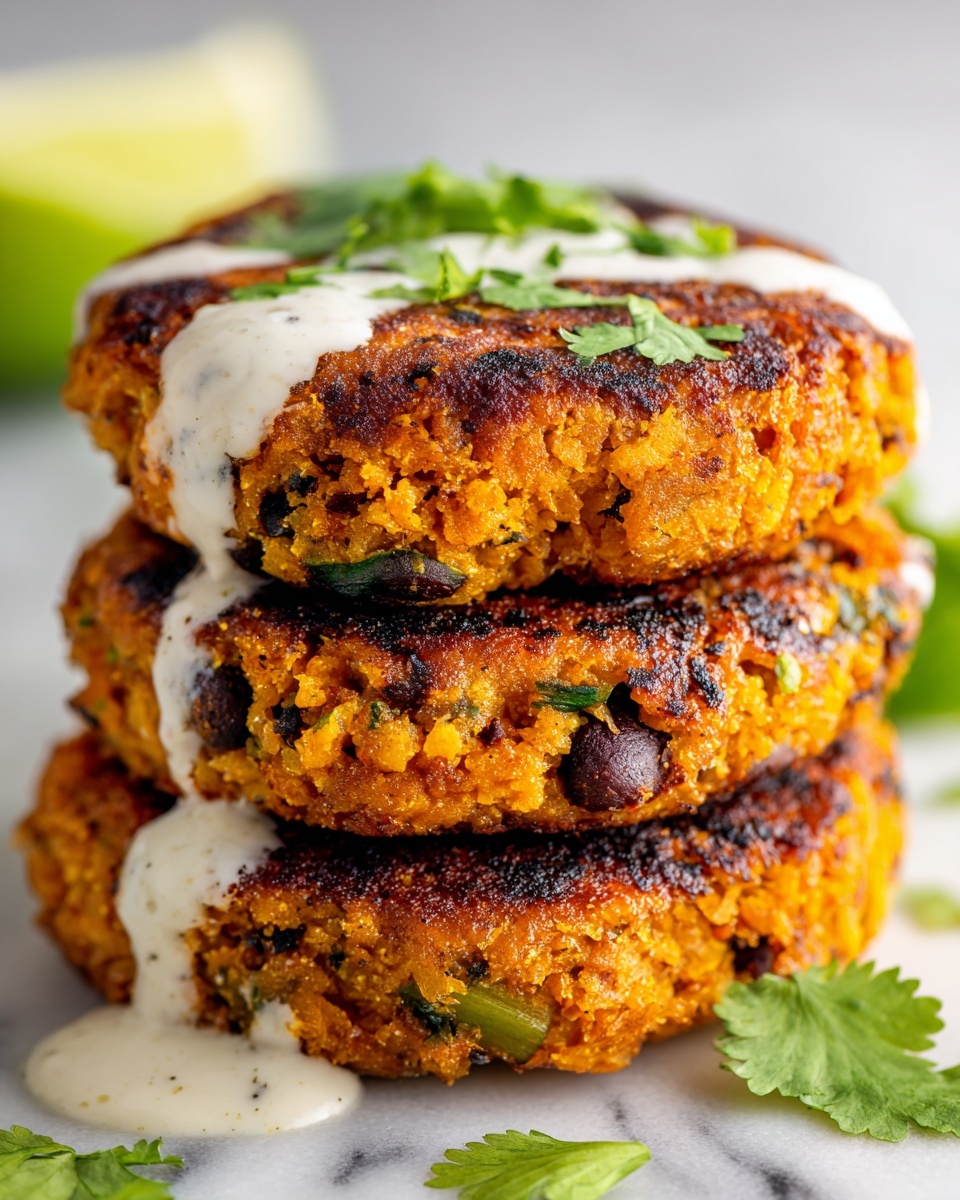 Lime Drenched Sweet Potato Black Bean Patties Recipe - Recipe Image