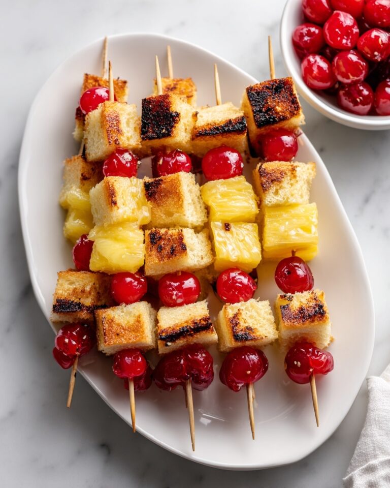 Pineapple Upside Down Cake Kabobs Recipe