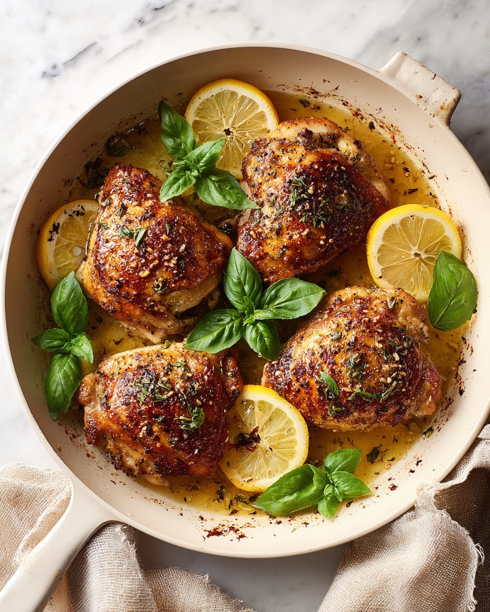 One-Pan Lemon Basil Chicken Recipe - Recipe Image