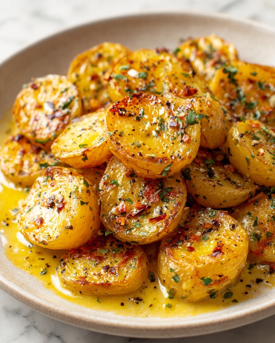 Creamy Garlic Sauce Potatoes Recipe - Recipe Image