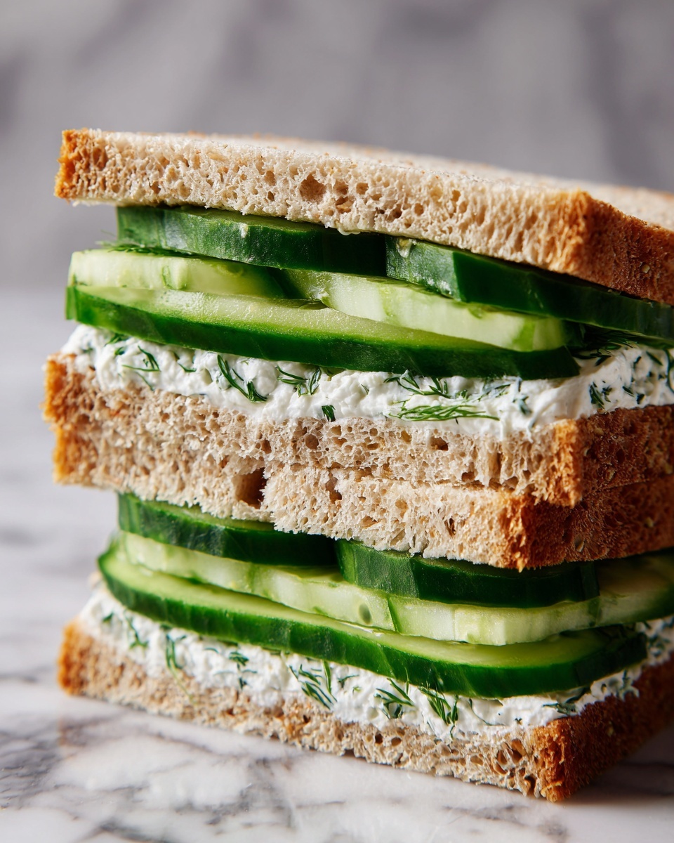Cucumber Sandwiches with Cream Cheese and Fresh Dill Recipe - Recipe Image