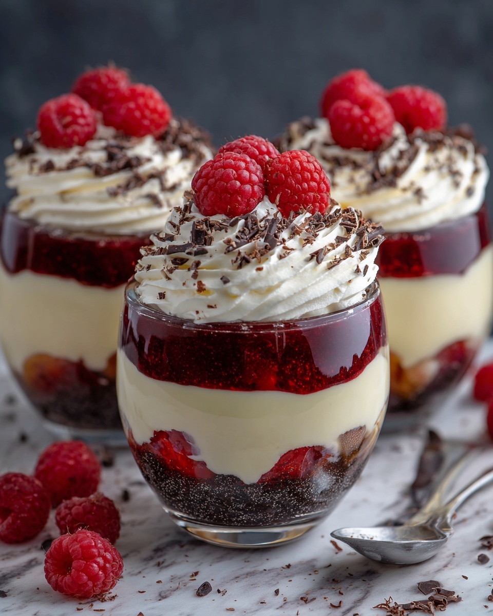 Raspberry Chocolate Layered Parfait Recipe - Recipe Image