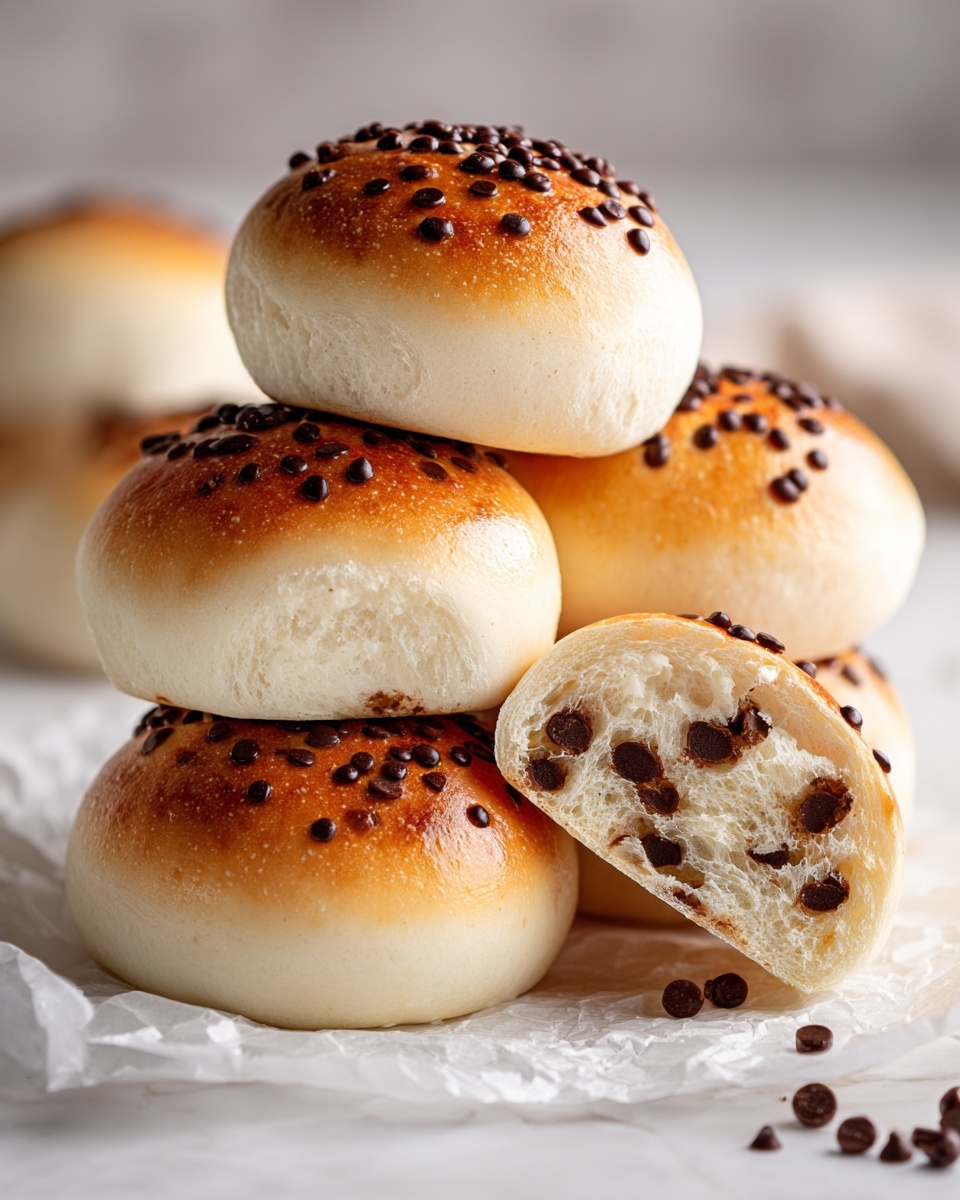 Fluffy Chocolate Chip Milk Buns Recipe - Recipe Image