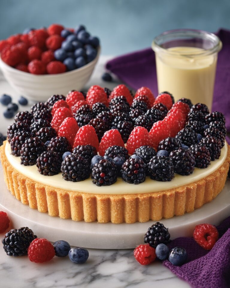 Mixed Berry Tart with Custard Filling Recipe