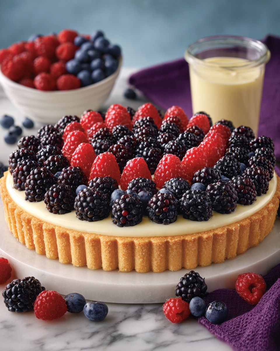 Mixed Berry Tart with Custard Filling Recipe - Recipe Image