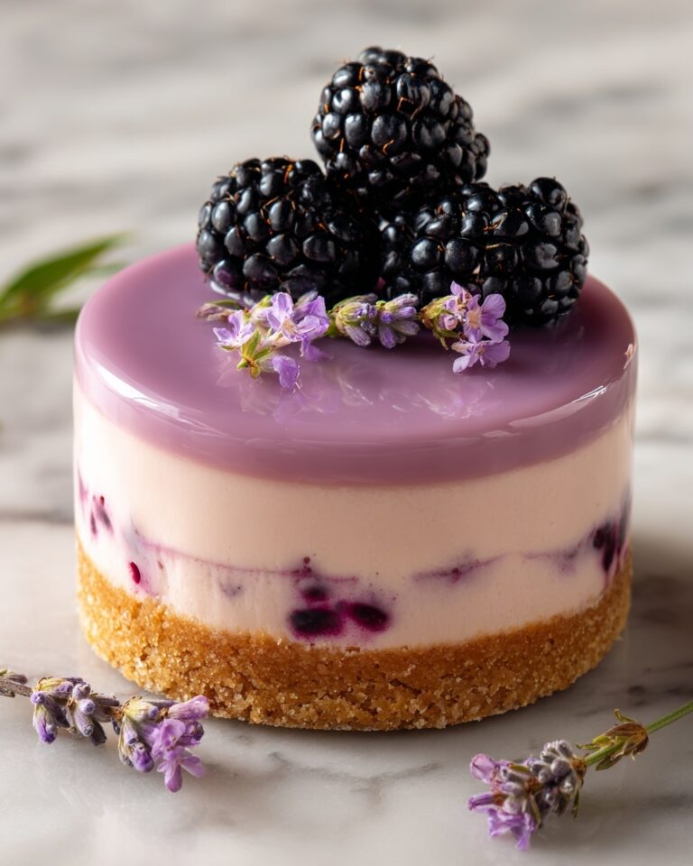 Luscious Blackberry Lavender Cheesecakes Recipe