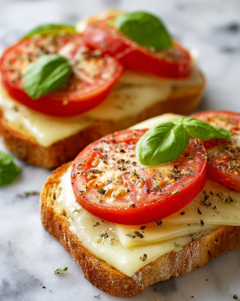 Caprese Toast Recipe - Recipe Image