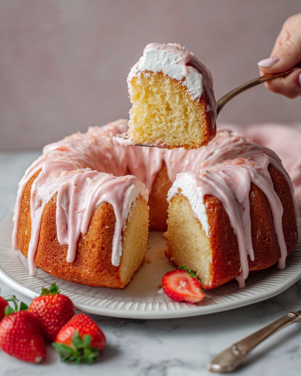 Strawberry Buttermilk Pound Cake Recipe - Recipe Image