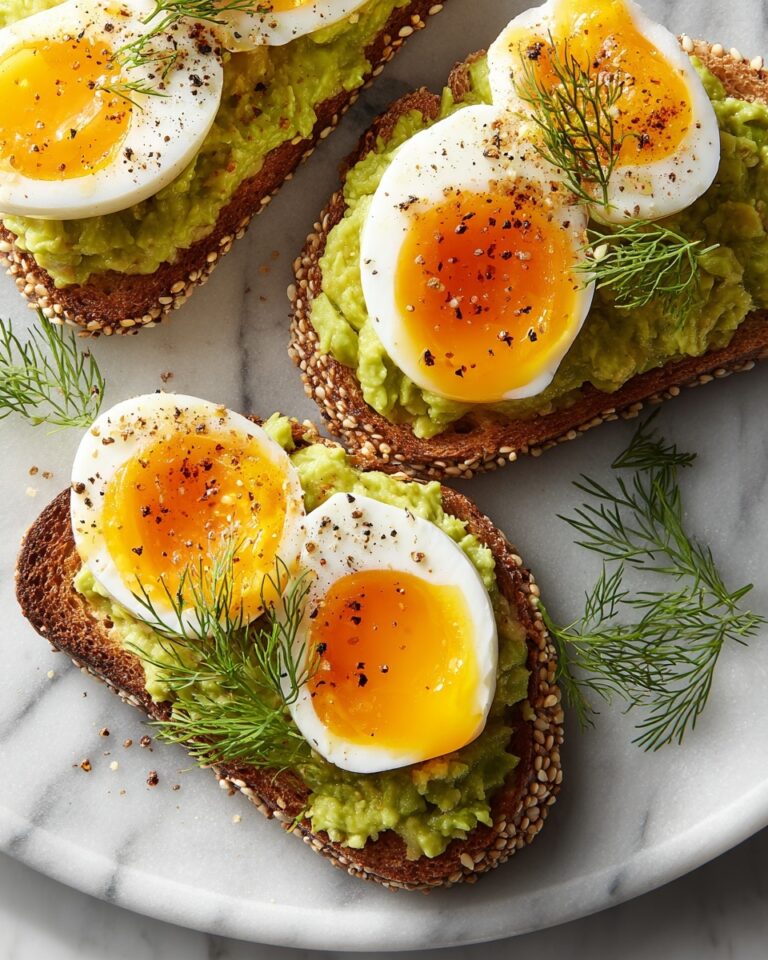 Avocado Toast with Soft-Boiled Eggs and Dill Recipe