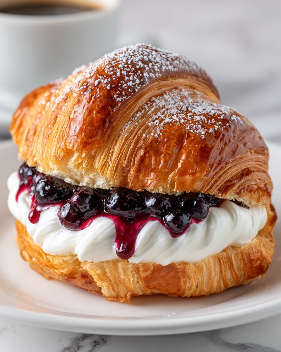 Berries and Cream Filled Croissants Recipe - Recipe Image