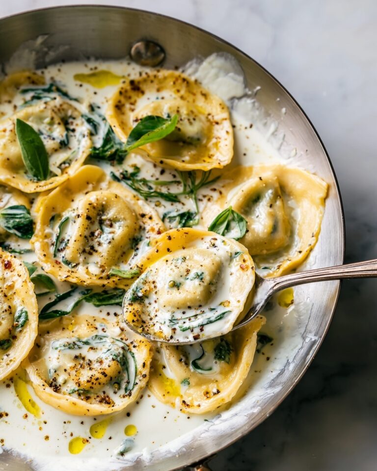 Chicken Ricotta Meatballs with Spinach Alfredo Sauce Recipe