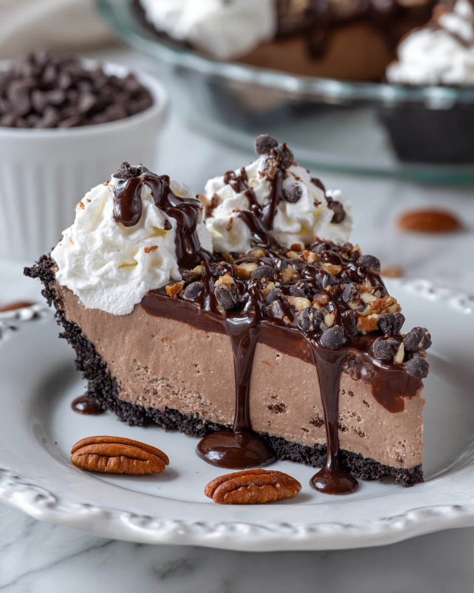 The Best Chocolate Turtle Pie Recipe - Recipe Image