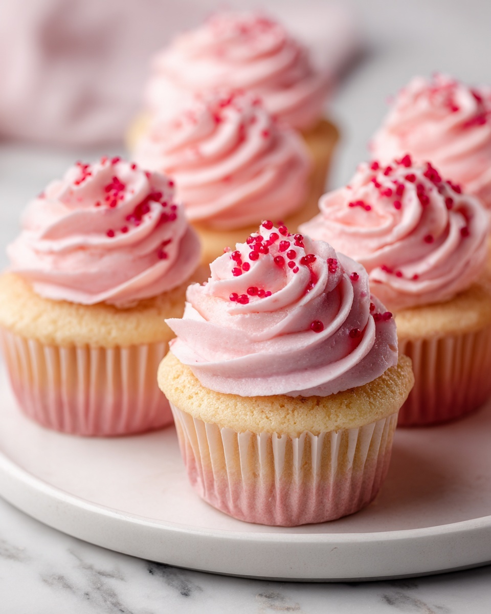 Pink Buttercream Cupcakes Recipe - Recipe Image