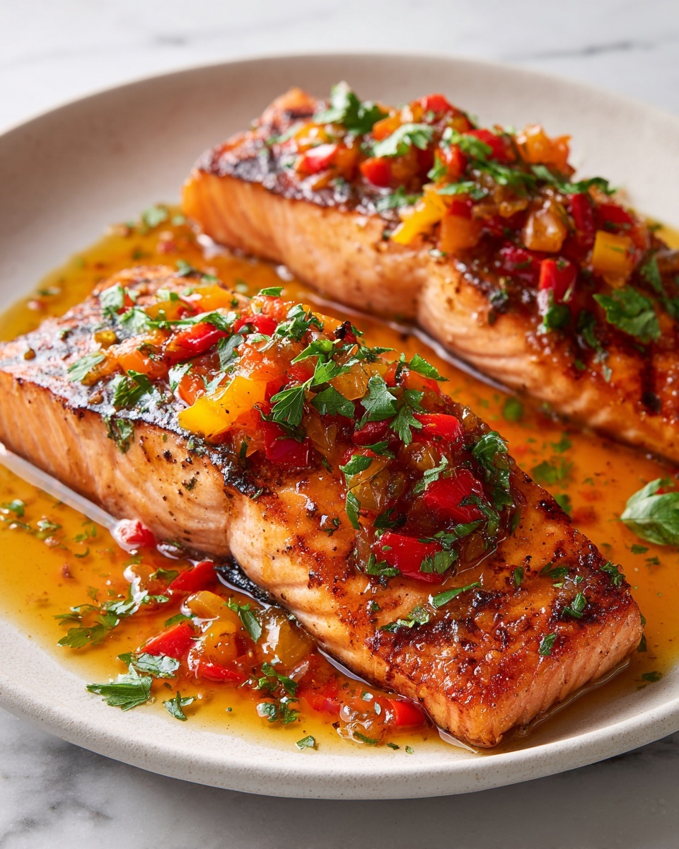 Marry Me Salmon with Sun-Dried Tomatoes and Creamy Parmesan Sauce Recipe - Recipe Image