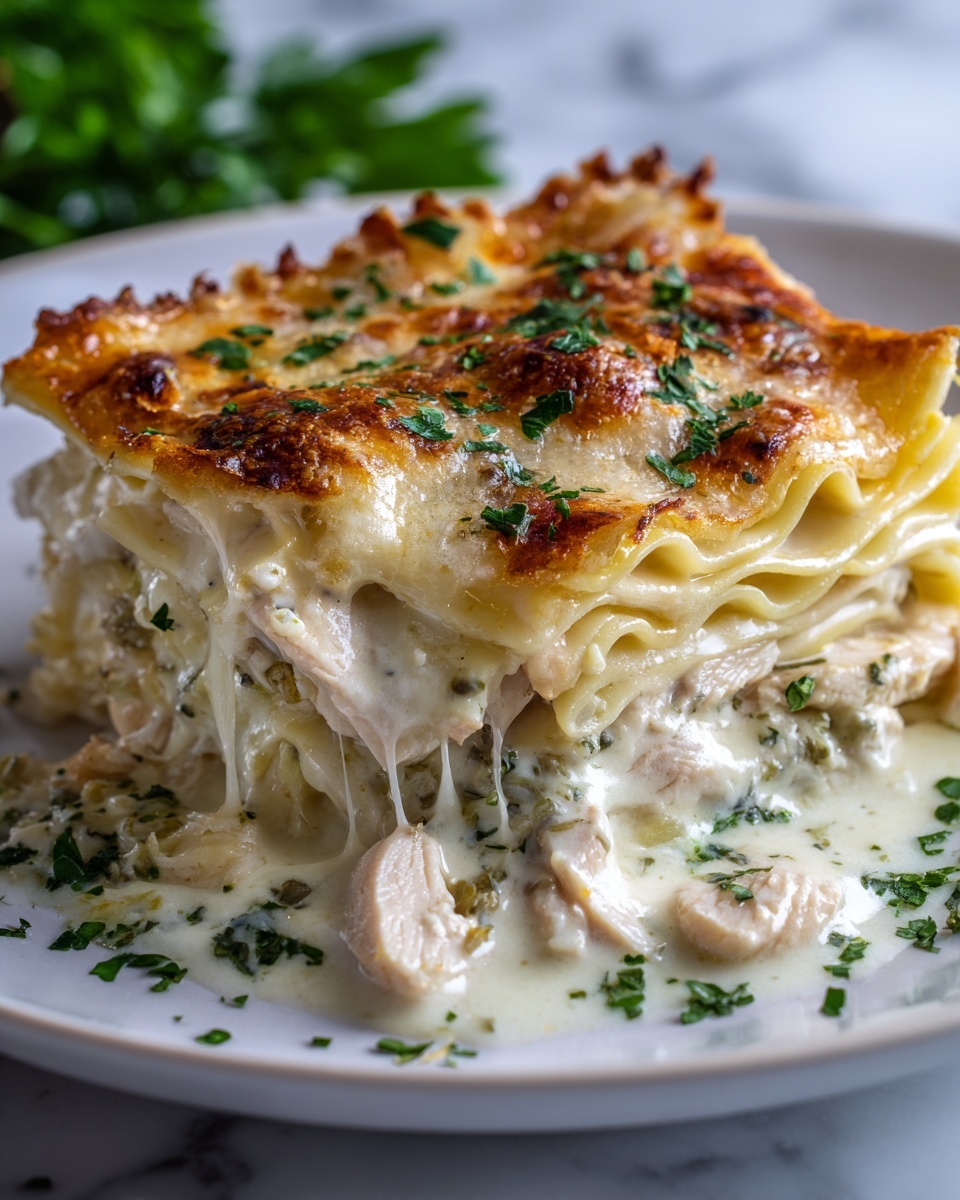 Creamy Chicken Lasagna with White Sauce Recipe - Recipe Image