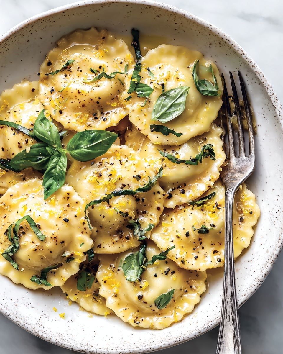 Vegan Lemon Ricotta Ravioli Recipe - Recipe Image
