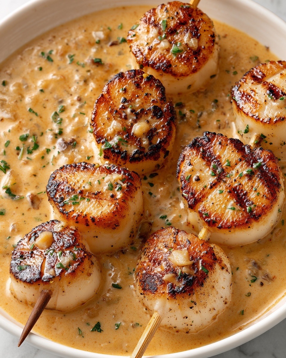 Grilled Shrimp Skewers with Garlic Butter Sauce Recipe - Recipe Image