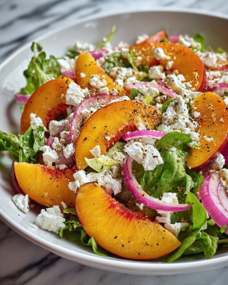 Peach Salad with Fresh Mozzarella and Balsamic Glaze Recipe