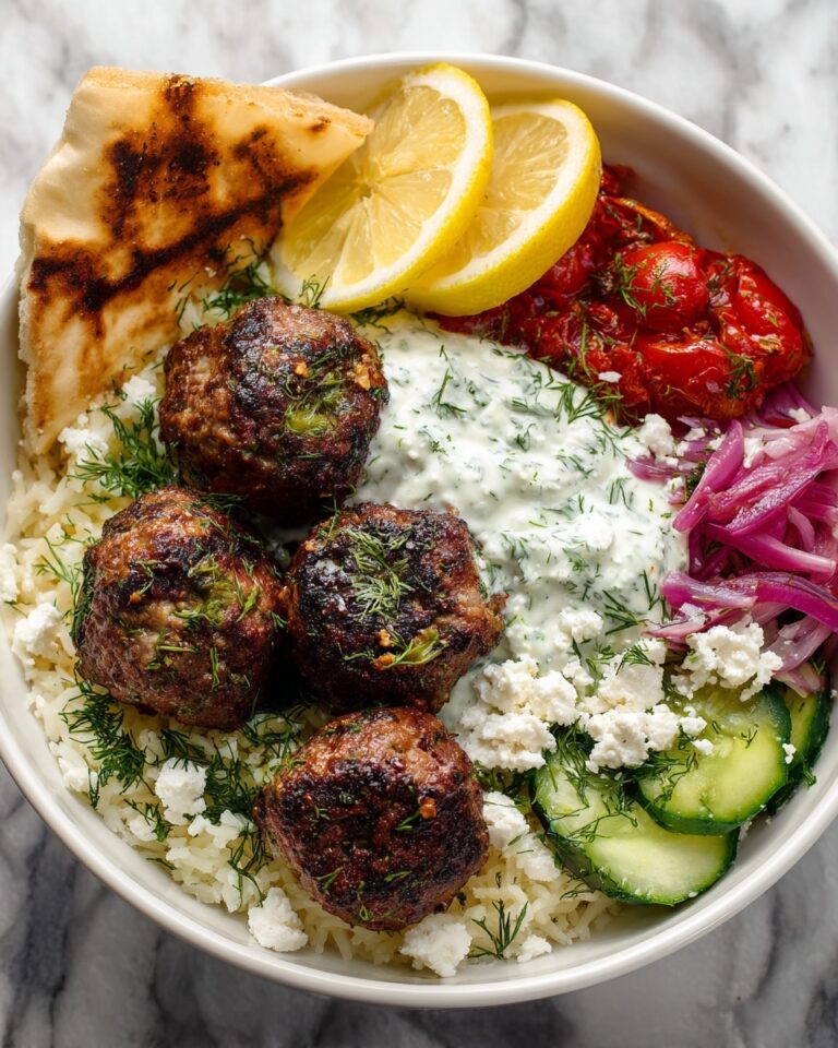Greek Chicken Meatballs Bowl Recipe