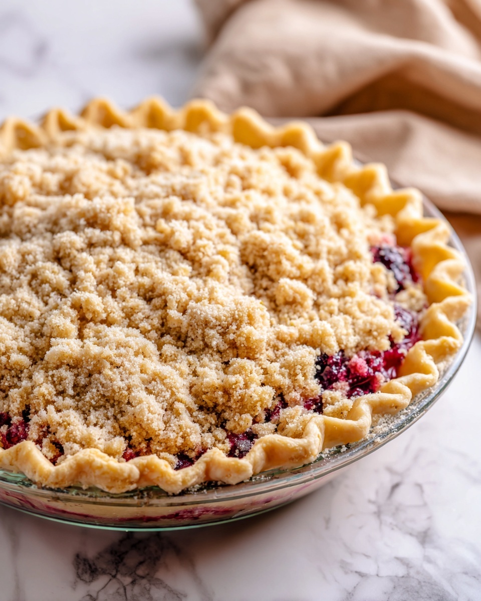 Triple Berry Rhubarb Pie Recipe - Recipe Image