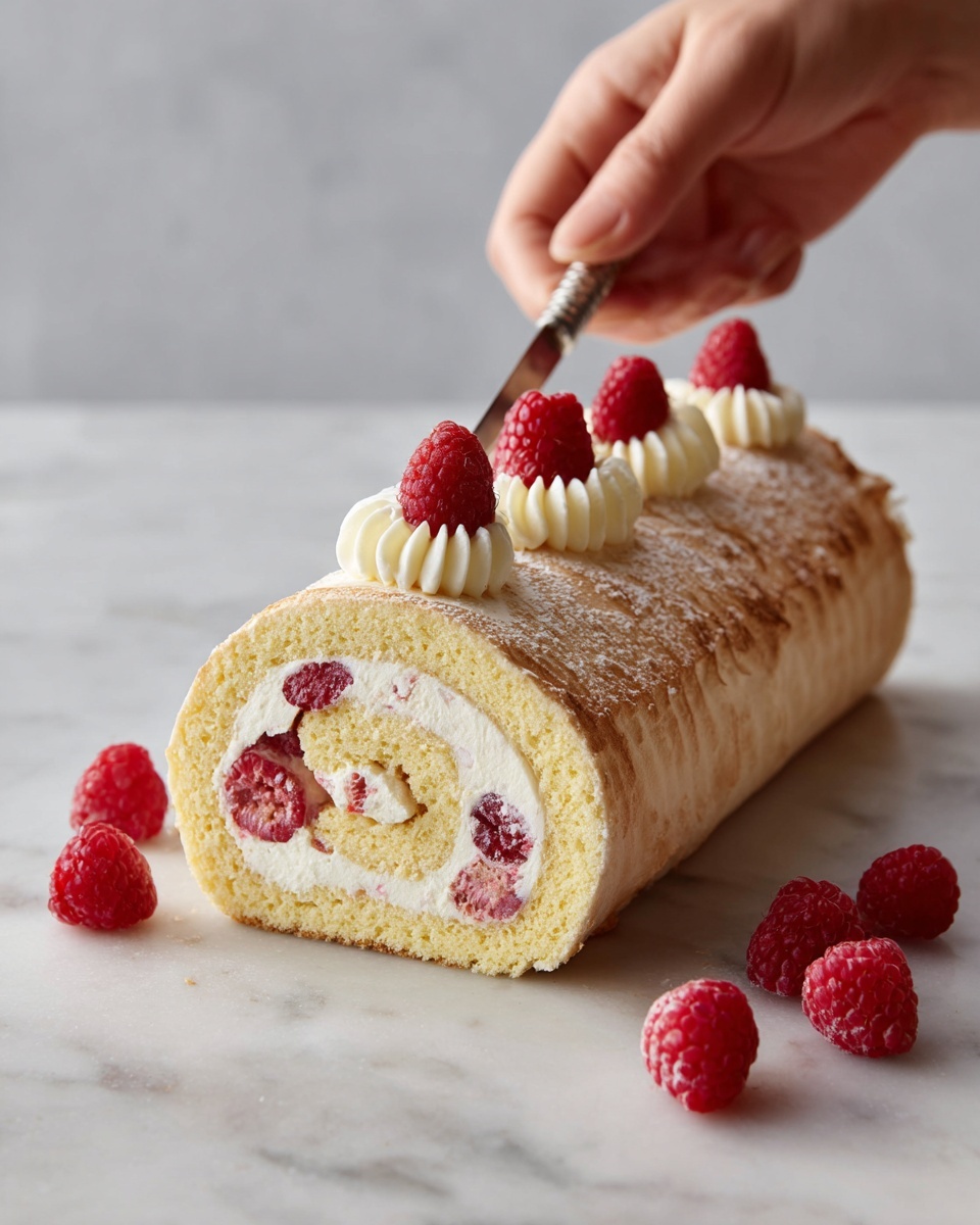 Raspberry Meringue Roulade Recipe - Recipe Image
