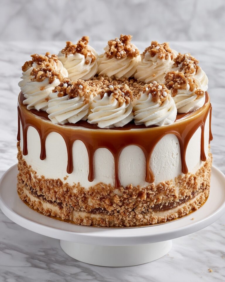 Caramel Crunch Cake Recipe