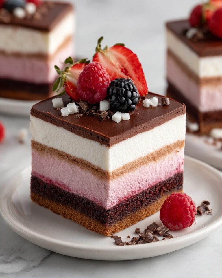 Neapolitan Cheesecake Cake Recipe