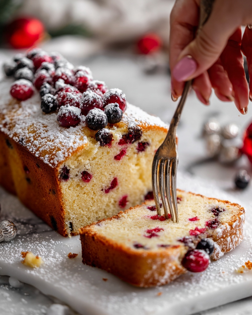 Christmas Cranberry Pound Cake Recipe - Recipe Image