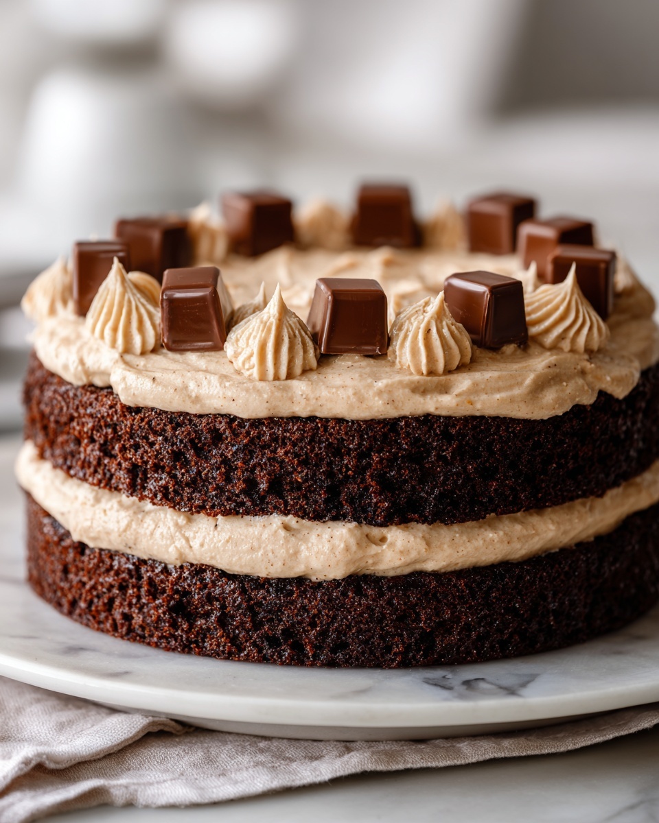 Peanut Butter Chocolate Layer Cake Recipe - Recipe Image