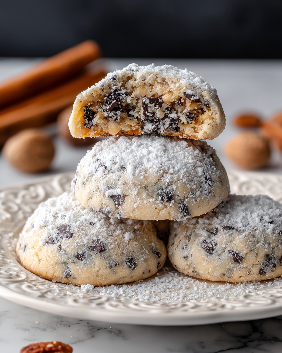 Peanut Butter Chocolate Chip Snowball Cookies Recipe - Recipe Image