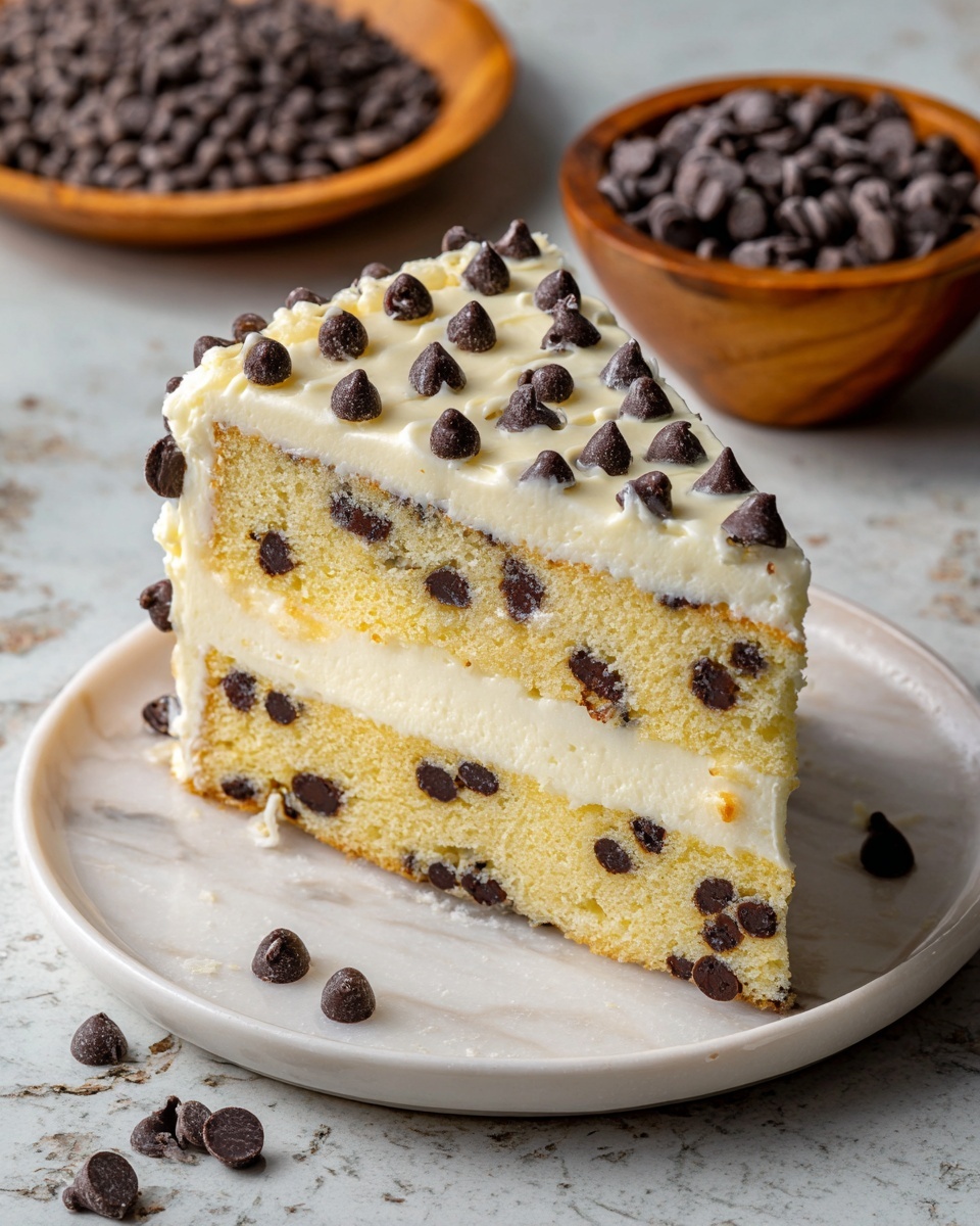 Chocolate Chip Cookie Cake with Cream Cheese Frosting and Chocolate Ganache Recipe - Recipe Image
