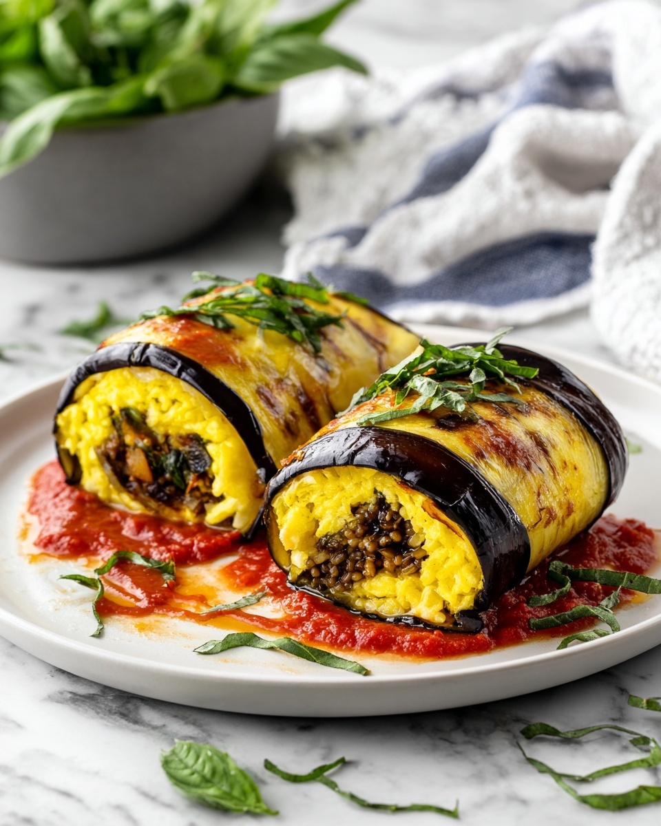 Eggplant Rollatini with Marinara Sauce Recipe - Recipe Image