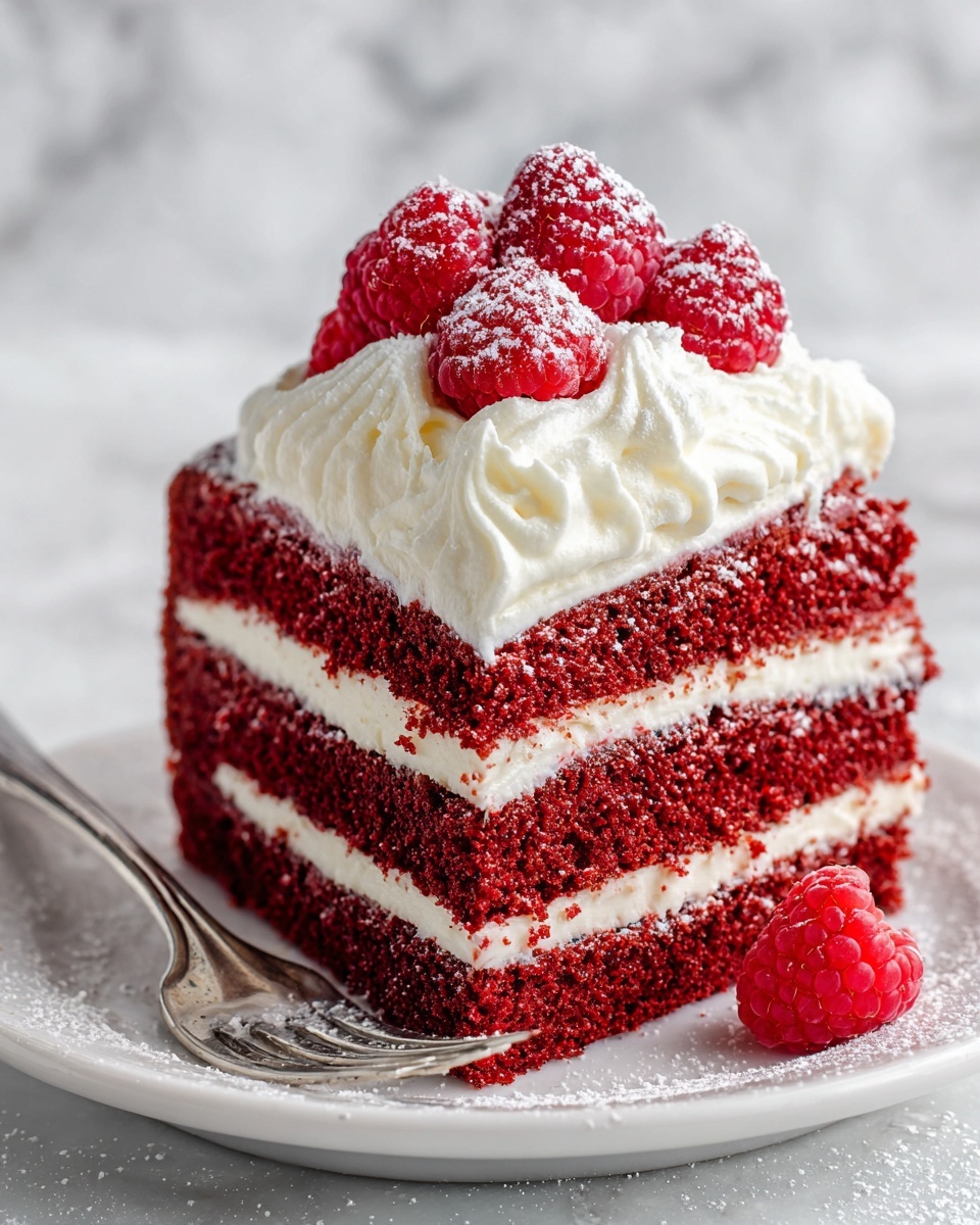 Red Velvet French Toast with Cream Cheese Drizzle Recipe - Recipe Image