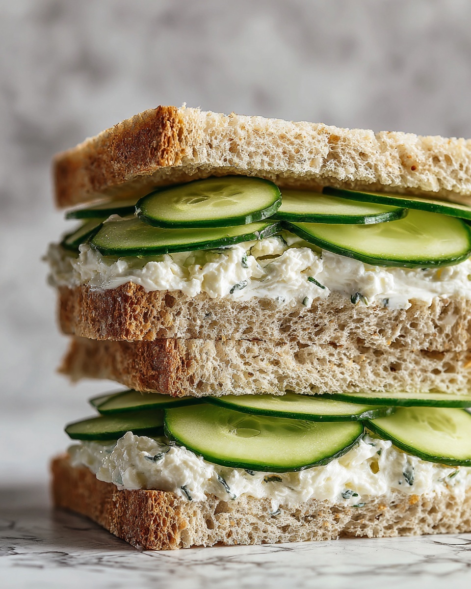 Cucumber Sandwiches with Cream Cheese and Fresh Dill Recipe - Recipe Image
