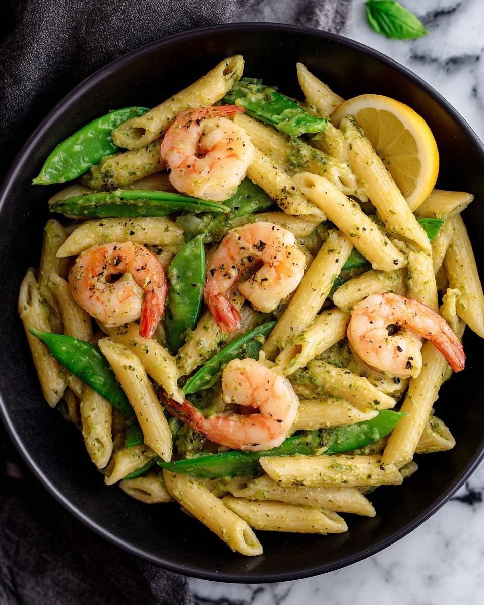 Shrimp Pesto Penne Recipe - Recipe Image