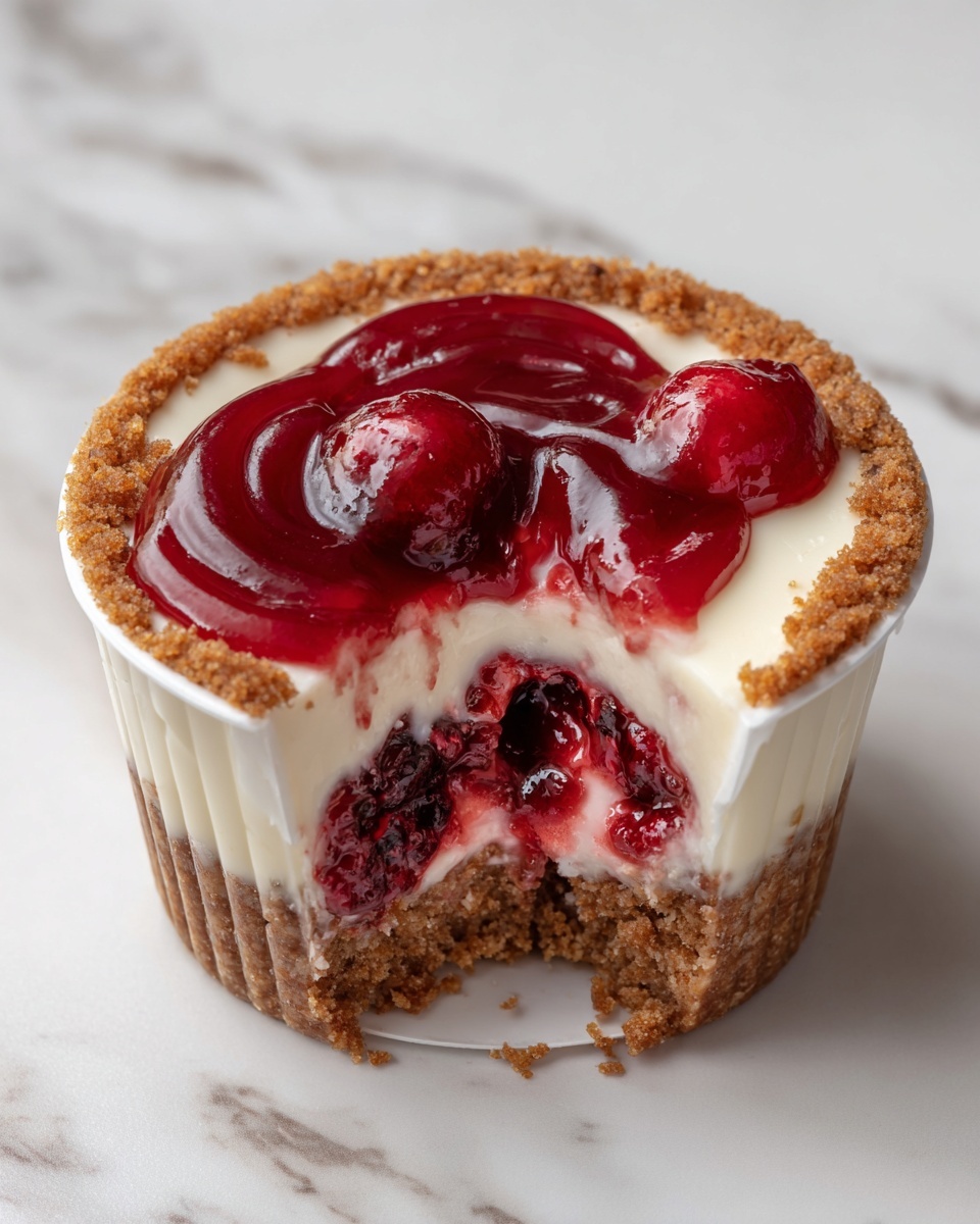 Cheesecake Cookie Cups with Fruity Swirls Recipe - Recipe Image